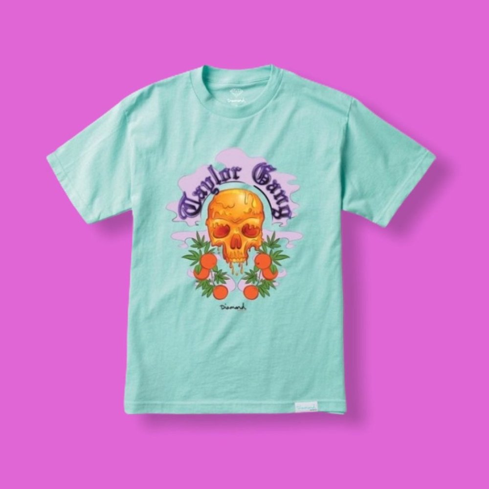 DIAMOND X TAYLOR GANG OJ TEE - DIAMOND BLUE
